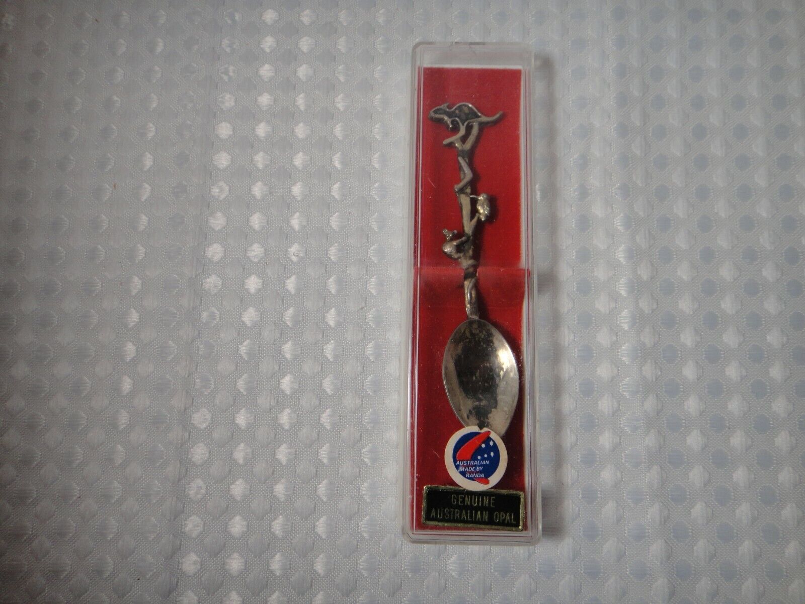 Vintage Australian Opal Silver Souvenir Spoon