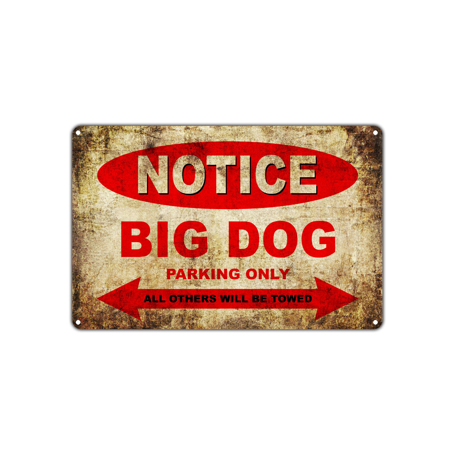 BIG DOG Motorcycles Parking Sign Vintage Retro Metal Decor Art Shop Man Cave Bar
