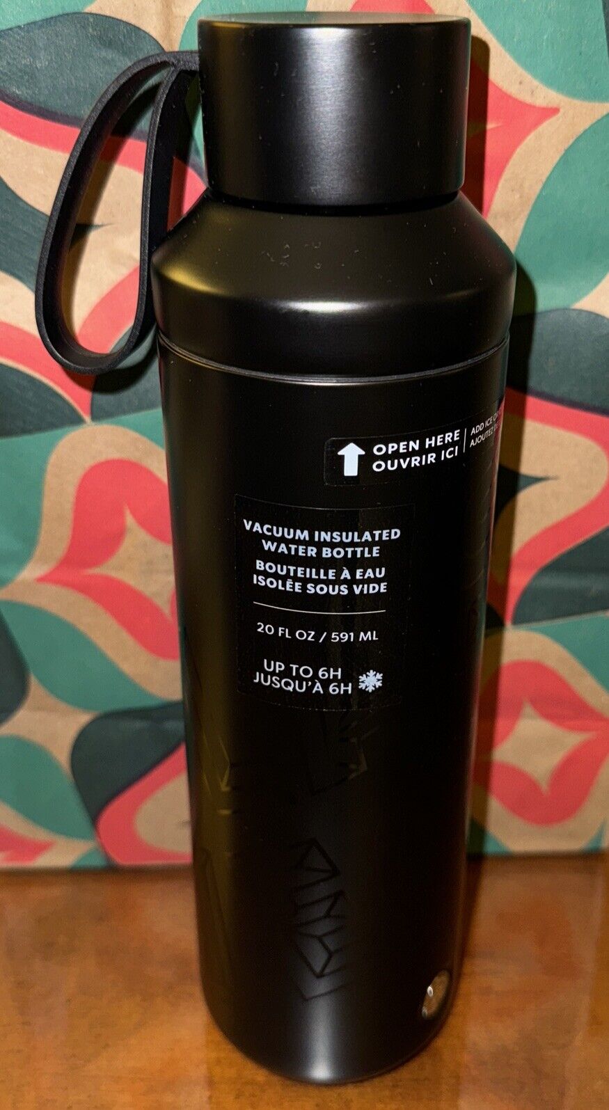 Starbucks 20 oz Stainless Insulated Vacuum Water Bottle Matte Black Las Vegas