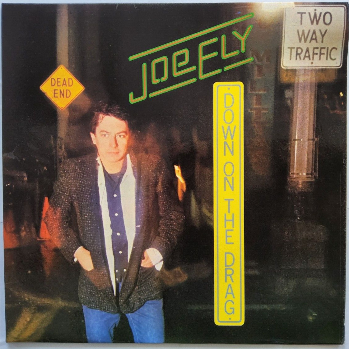 Joe Ely – Down on The Drag LP Album vinyl record Near Mint copy signed on back