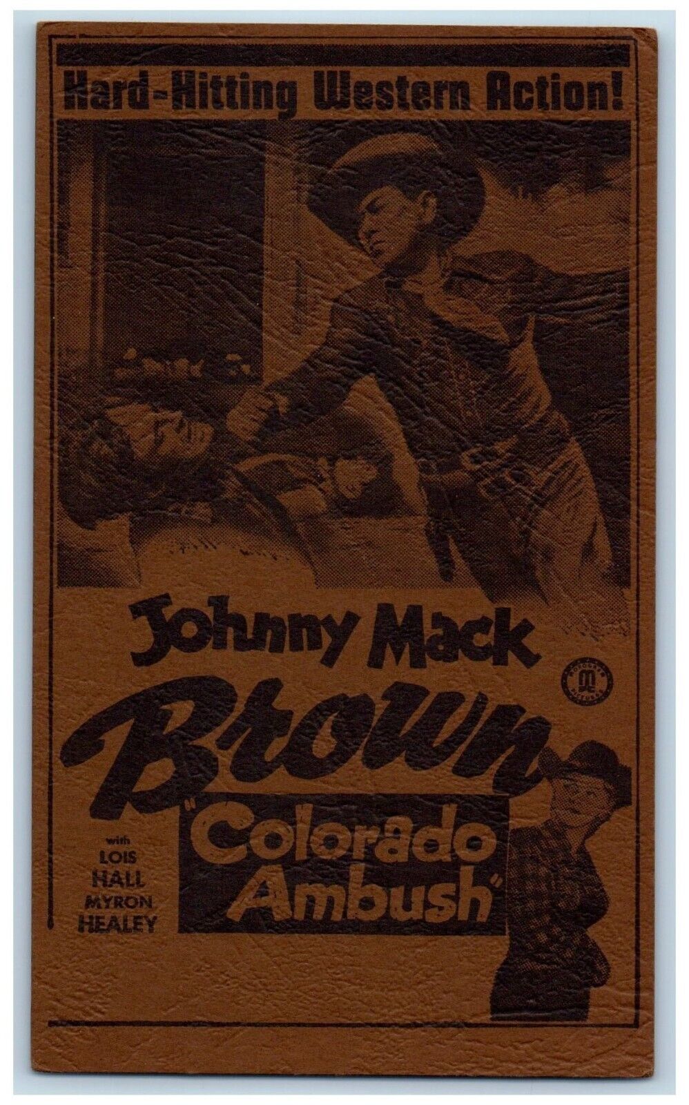 Johnny Mack Brown Postcard Colorado Ambush Hard Hitting Western Action c1905