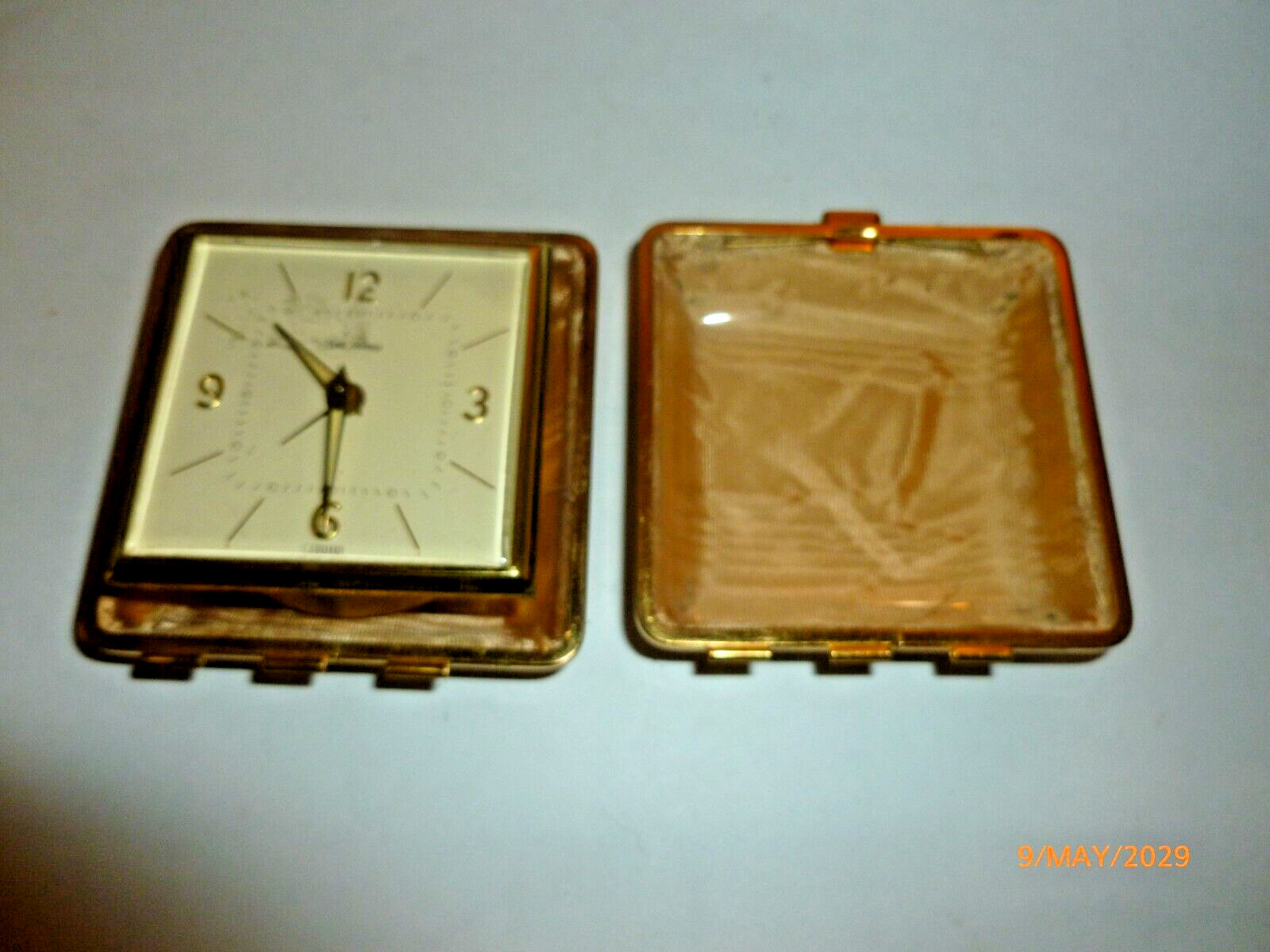 Vintage Seth Thomas Travel Alarm Clock Germany Made Working