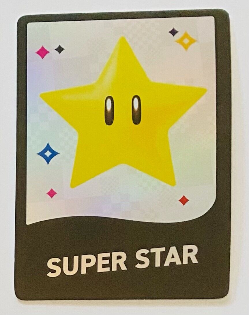 SUPER STAR FOIL TRADING CARD Super Mario Bros Wonder 2023 Mint In Top Loader