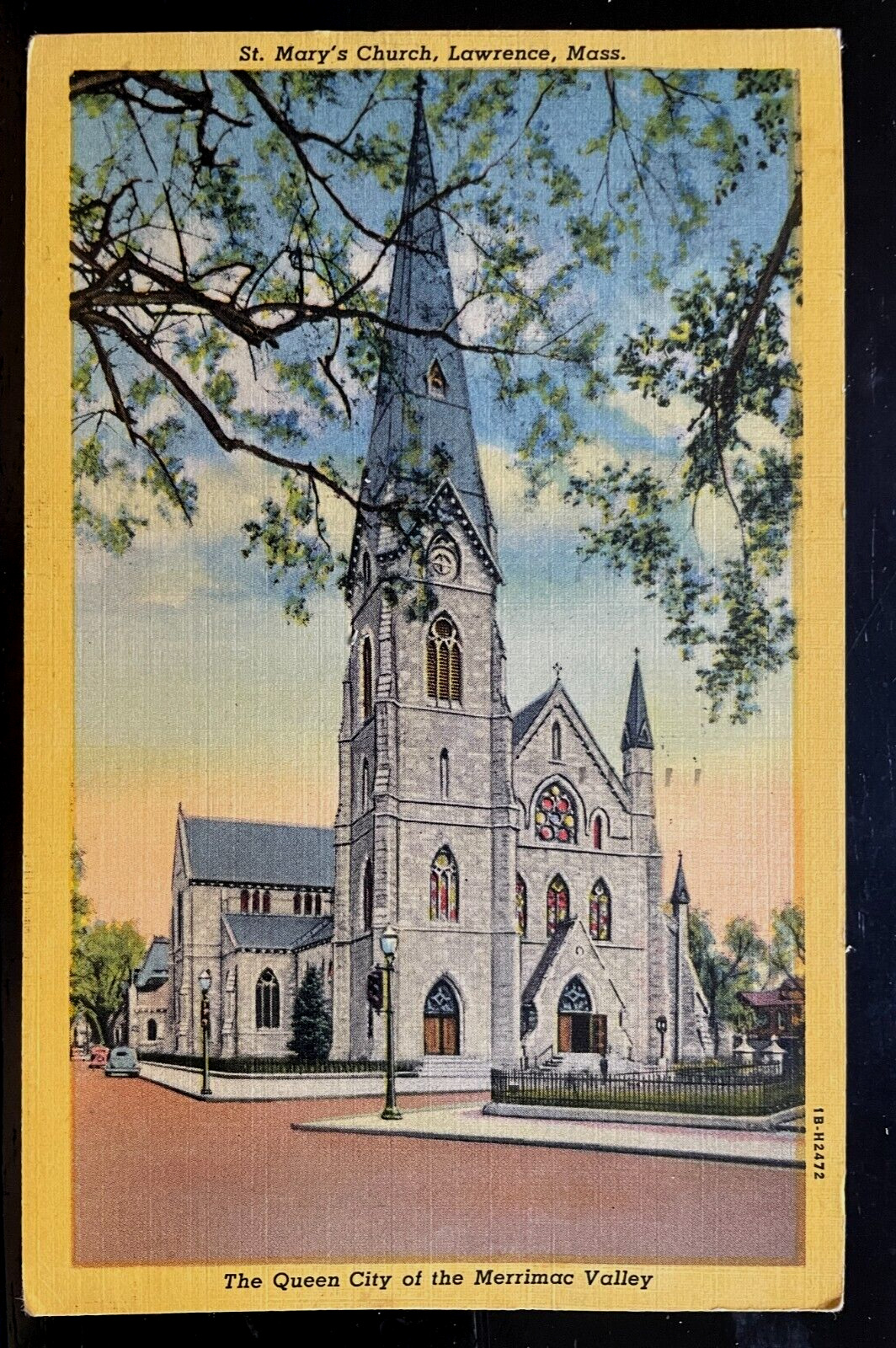 Vintage Postcard 1952 St. Mary's Church, Lawrence, Massachusetts (MA)