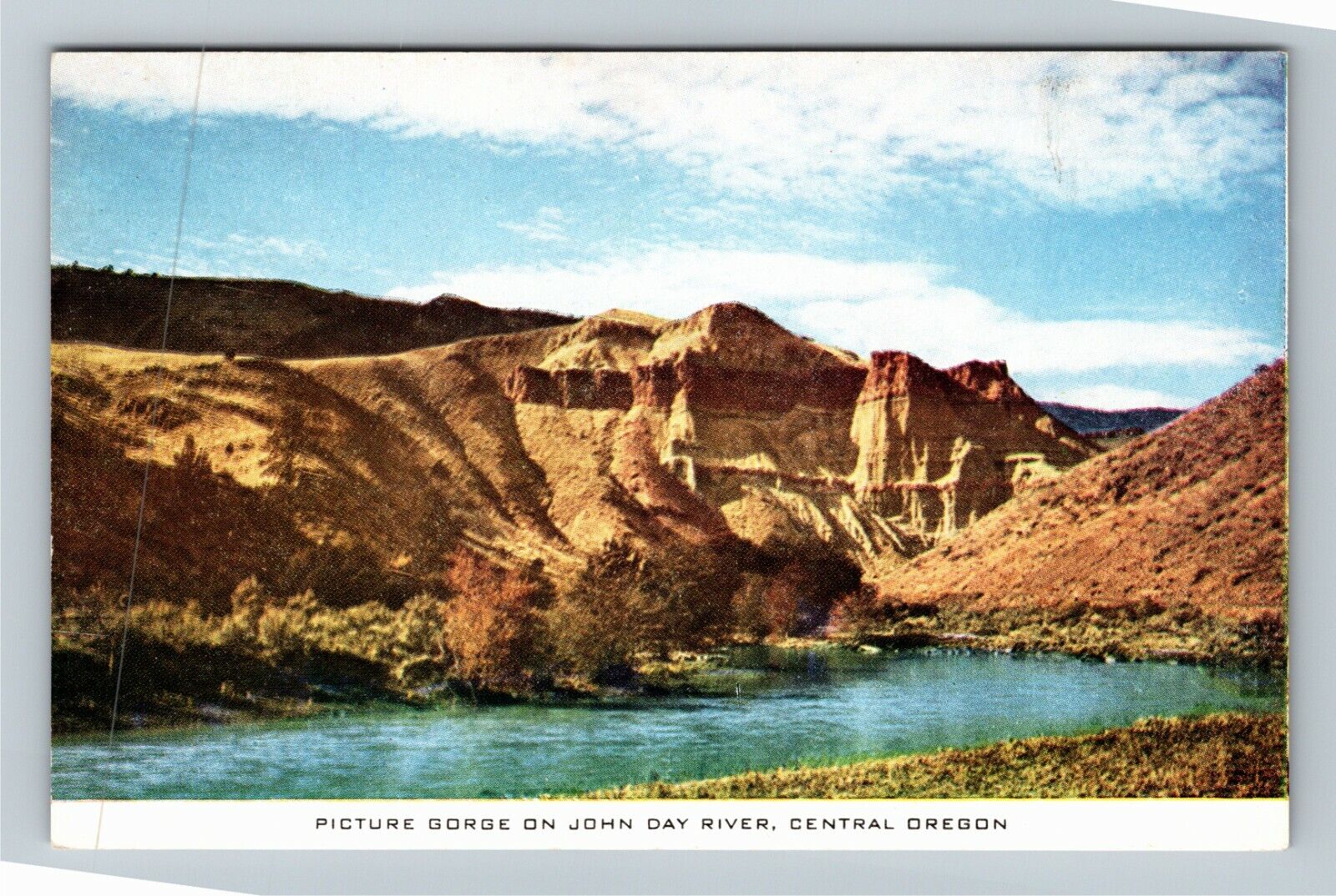 John Day River Central OR-Oregon, Greetings, Scenic Gorge View Vintage Postcard