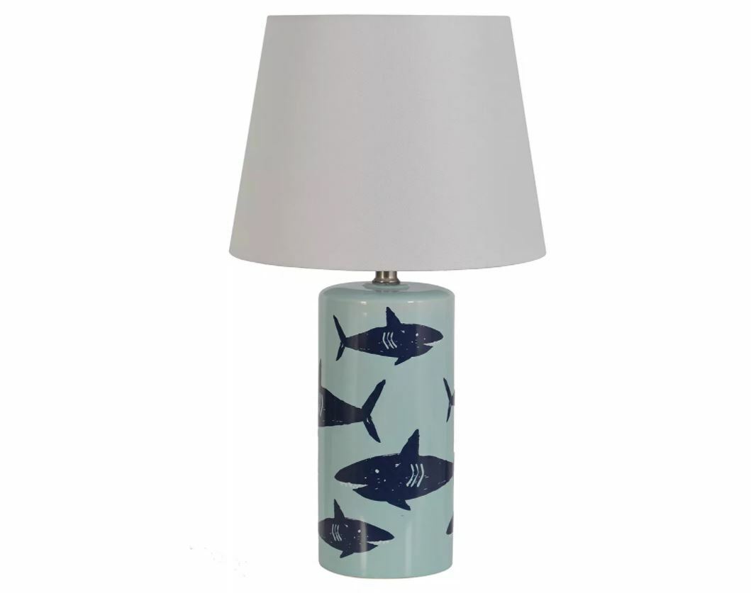 Sharks Column Table Lamp - Pillowfort (Shoreside Blue)