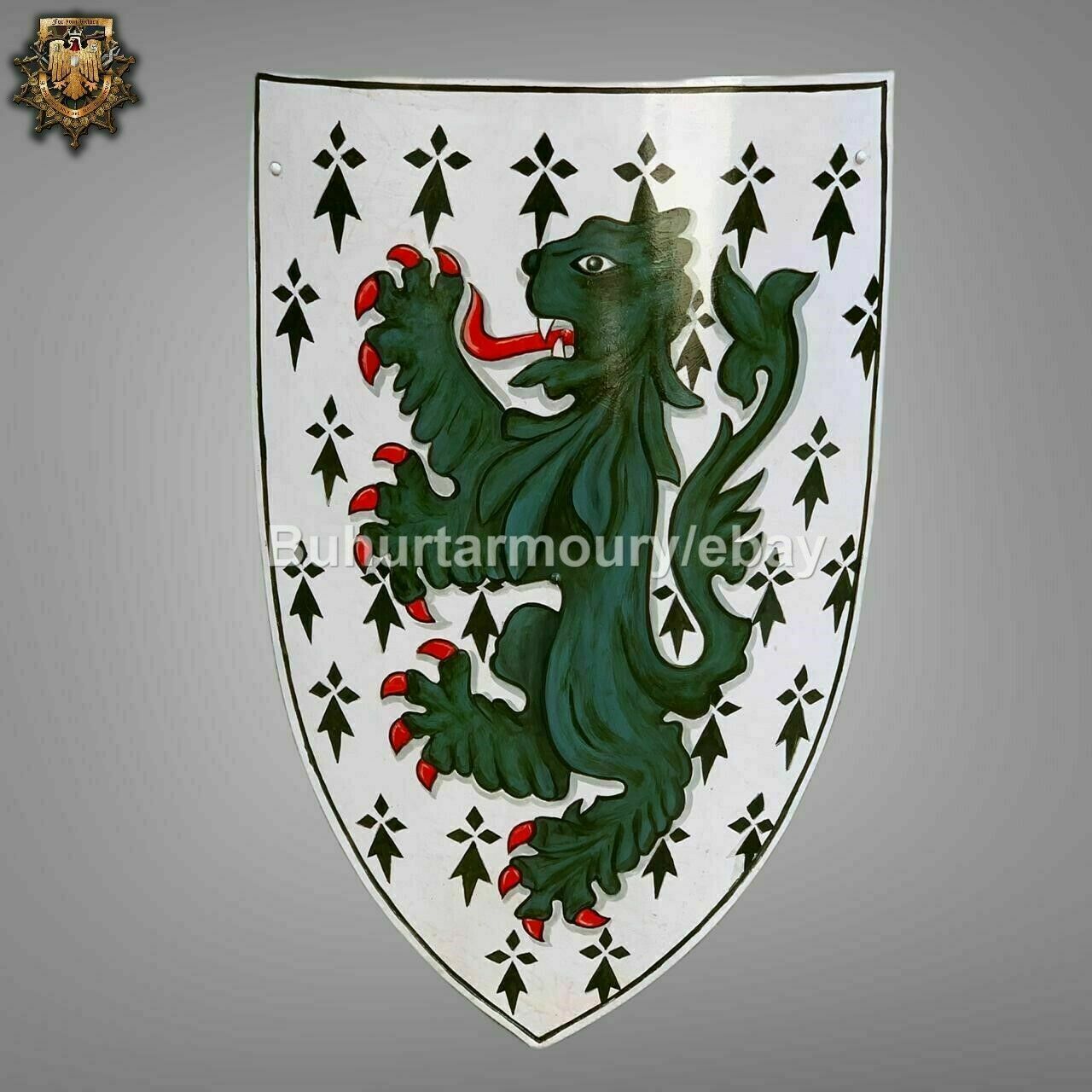 28 Inch Medieval The Family Coat Of Arms Shield Heater Shield Lion Shield SE75