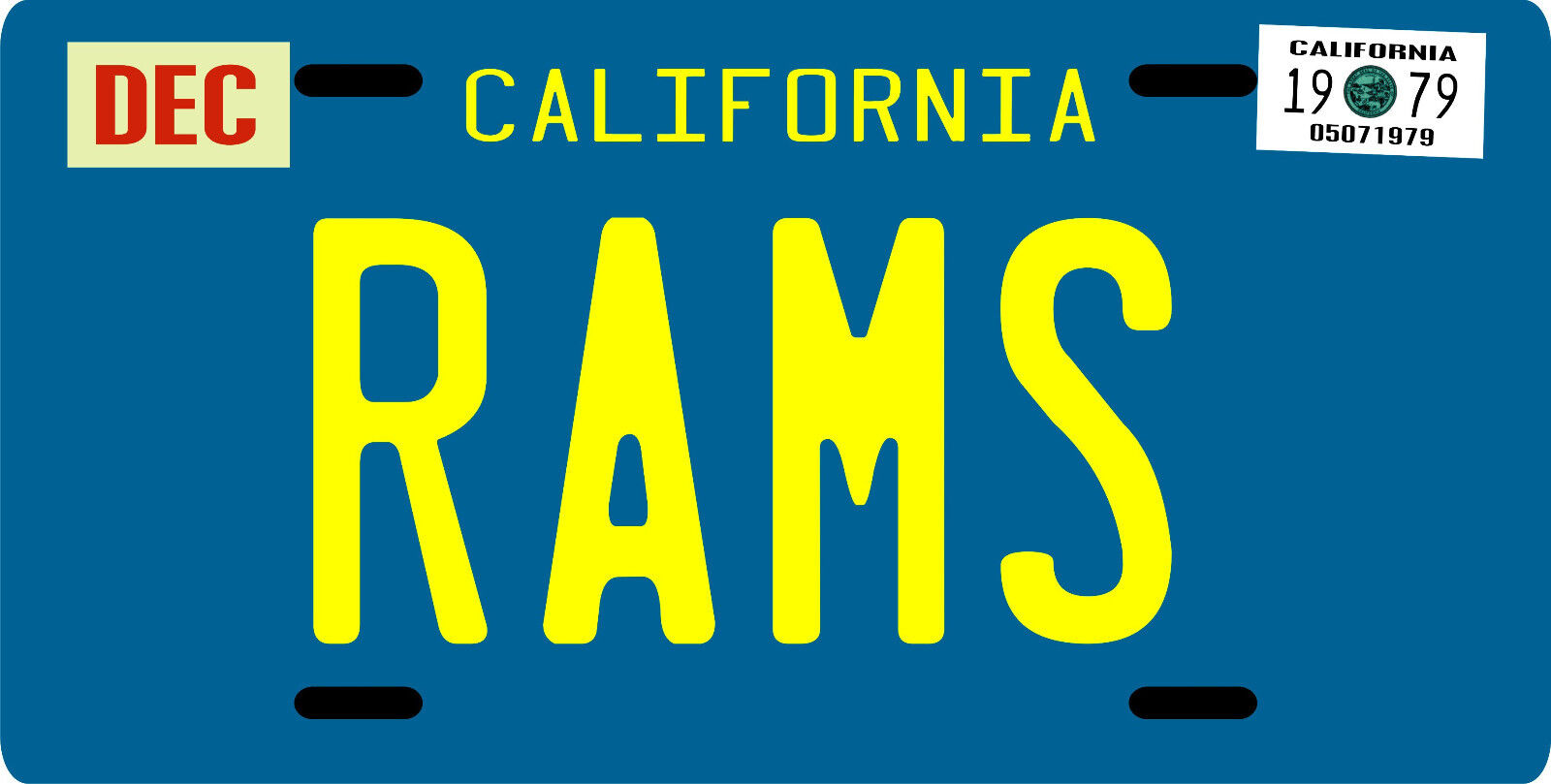 1979 Los Angeles Rams Super Bowl Team Metal License plate