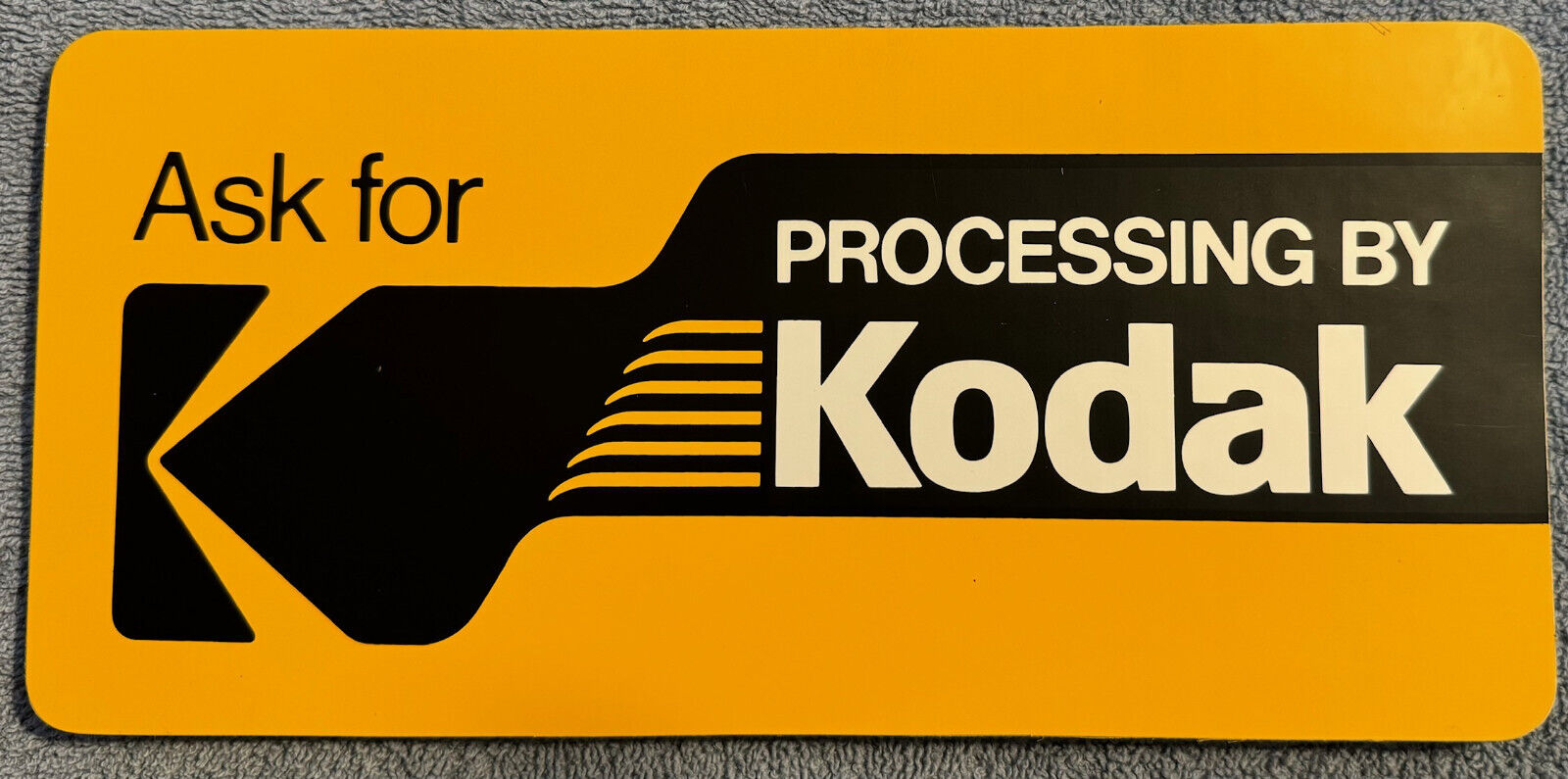 Vintage Processing by Kodak Door Window Decal