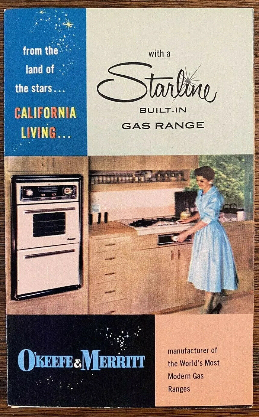 1950s O\'Keefe & Merritt Starline Gas Range Advert Brochure Booklet
