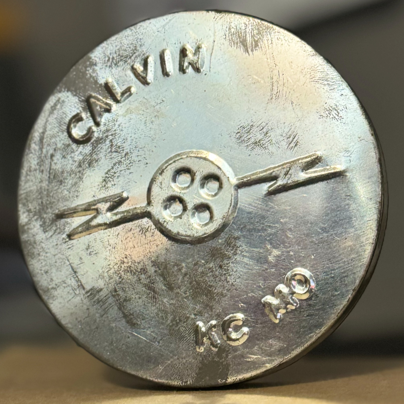 📽️ CALVIN COMPANY 8mm Film Canister with Iconic 'Lightning Bolt' Logo RARE 🔥