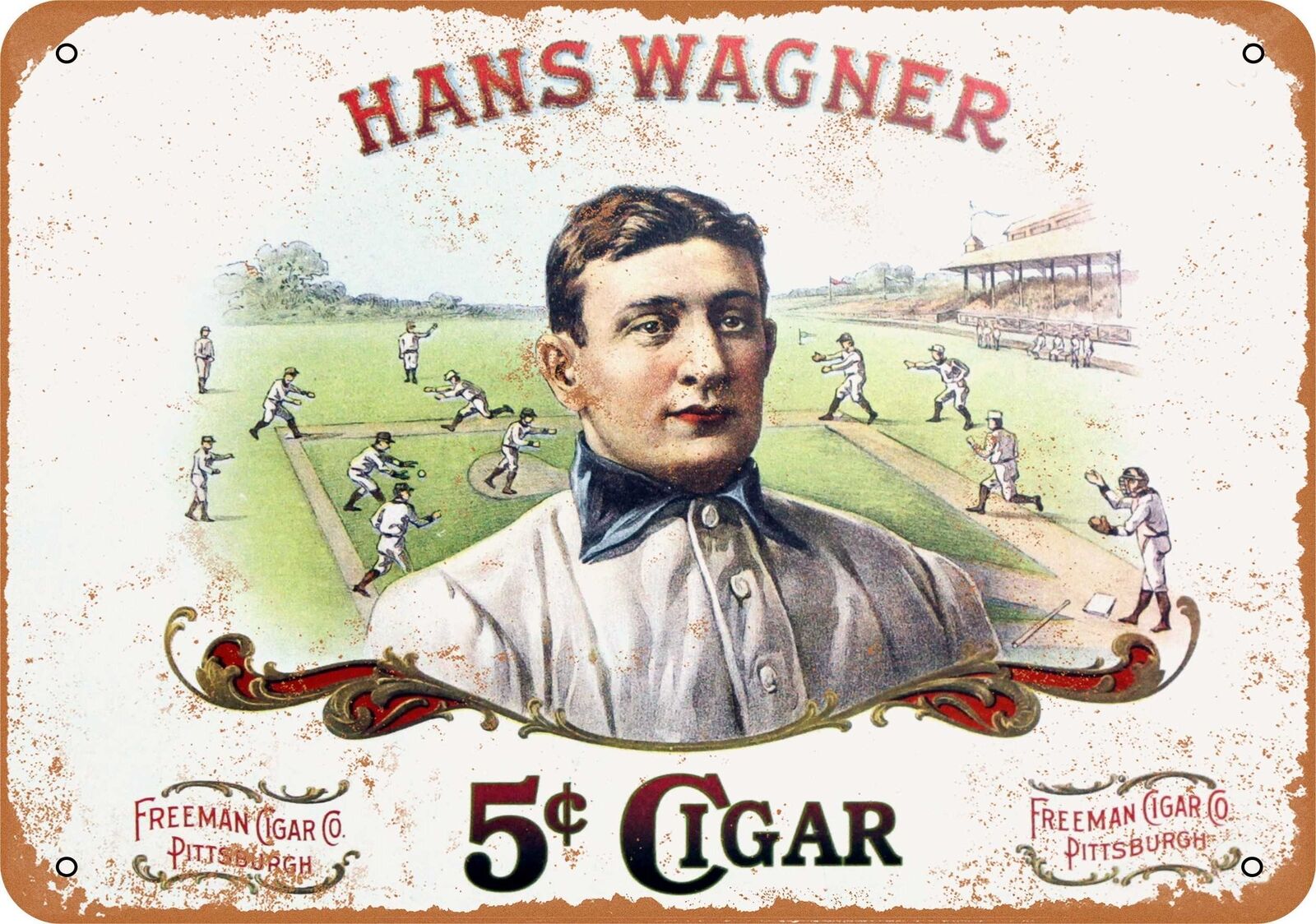 Metal Sign - Hans Wagner 5 Cent Cigars -- Vintage Look