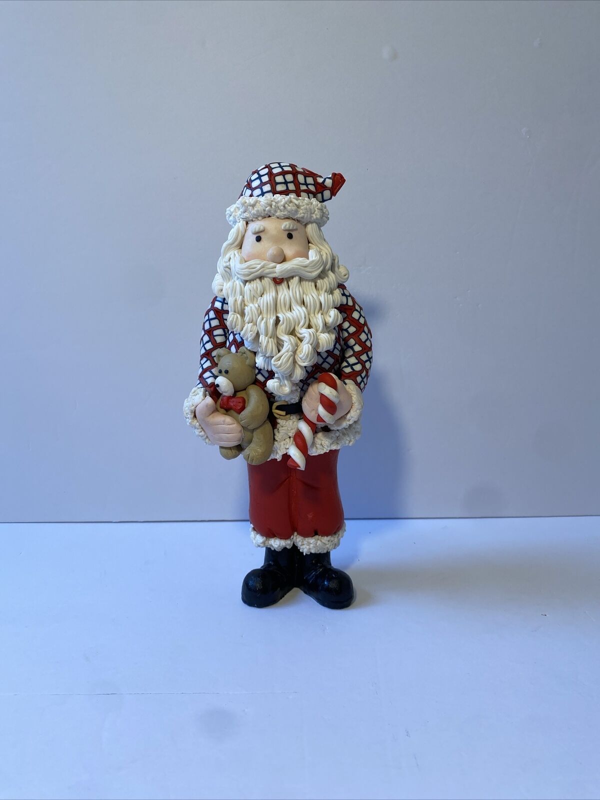 Vintage Clay Santa Clause Teddy Bear Figurine House of Lloyd Christmas 11\