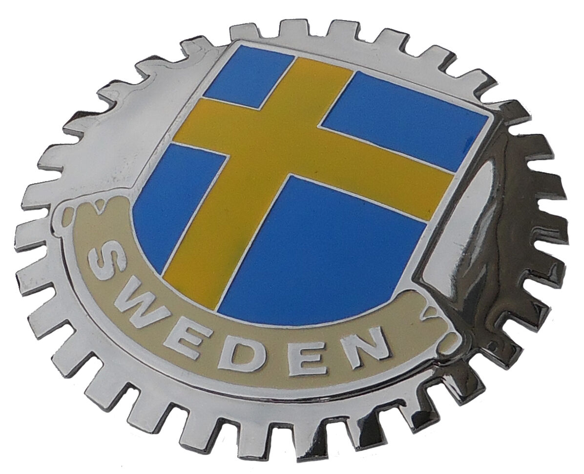 Swedish flag grille badge - Sweden for your Volvo or Saab