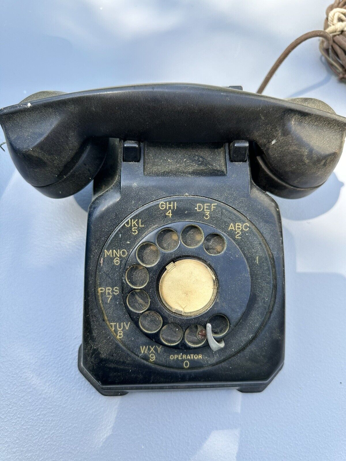 Vintage Stromberg Carlson Black Rotary Telephone Phone 1443A