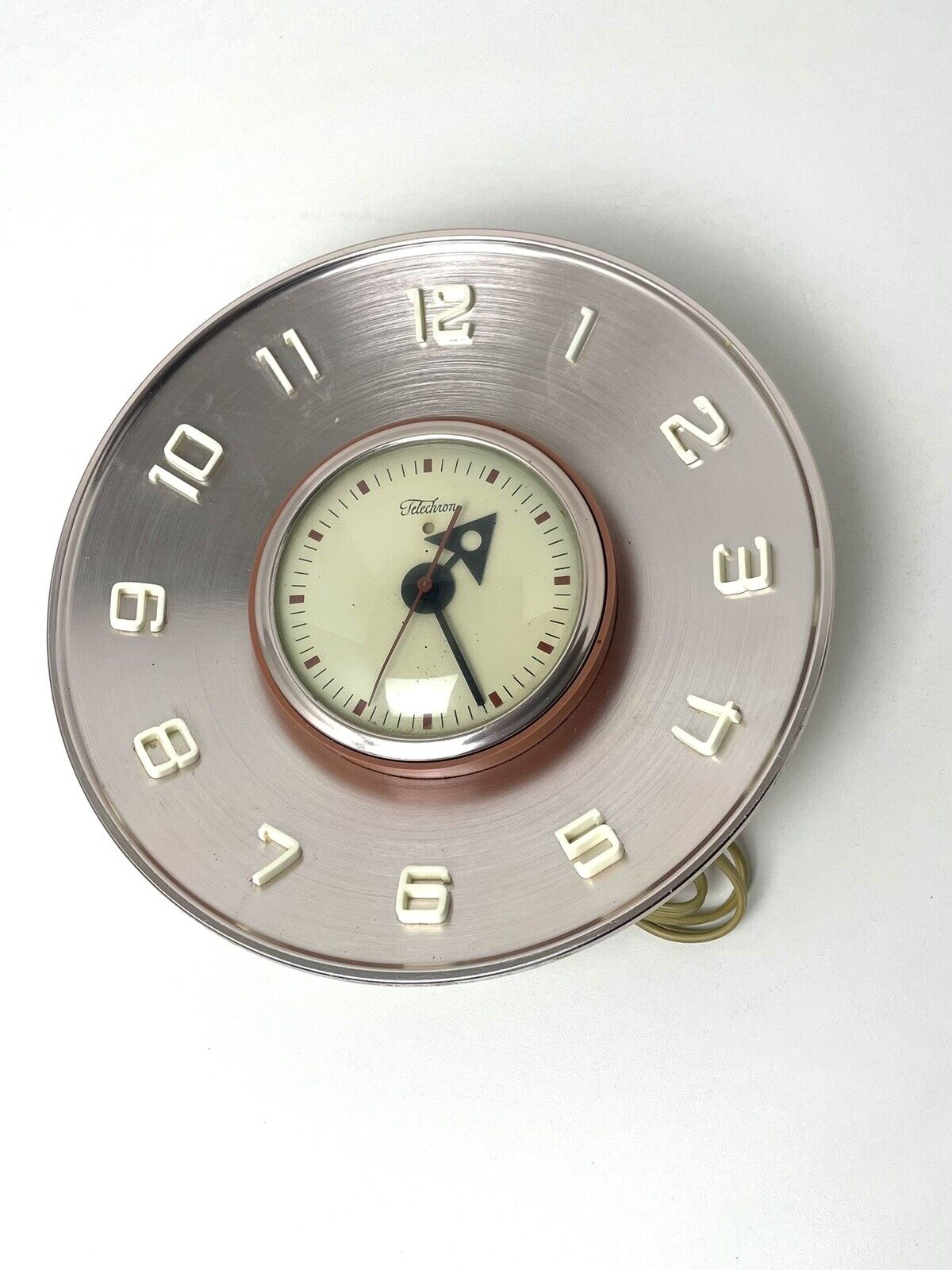 Vintage GE Telechron 10” Clock Model 2H101 WORKS - VIDEO - Read Description