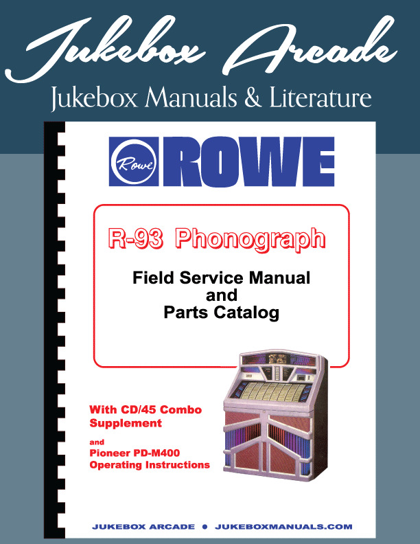 ROWE Model R-93 Service Manual, Parts, Troubleshooting,  CD/45 Combo Supplement