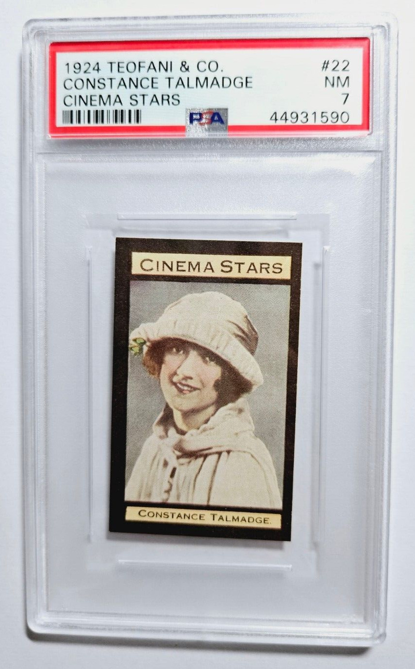 1924 TEOFANI CINEMA STARS #22 CONSTANCE TALMADGE PSA 7 NM HIGHEST GRADED POP 1