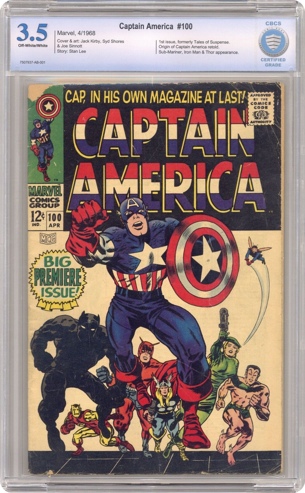 Captain America #100 CBCS 3.5 1968 7507937-AB-001