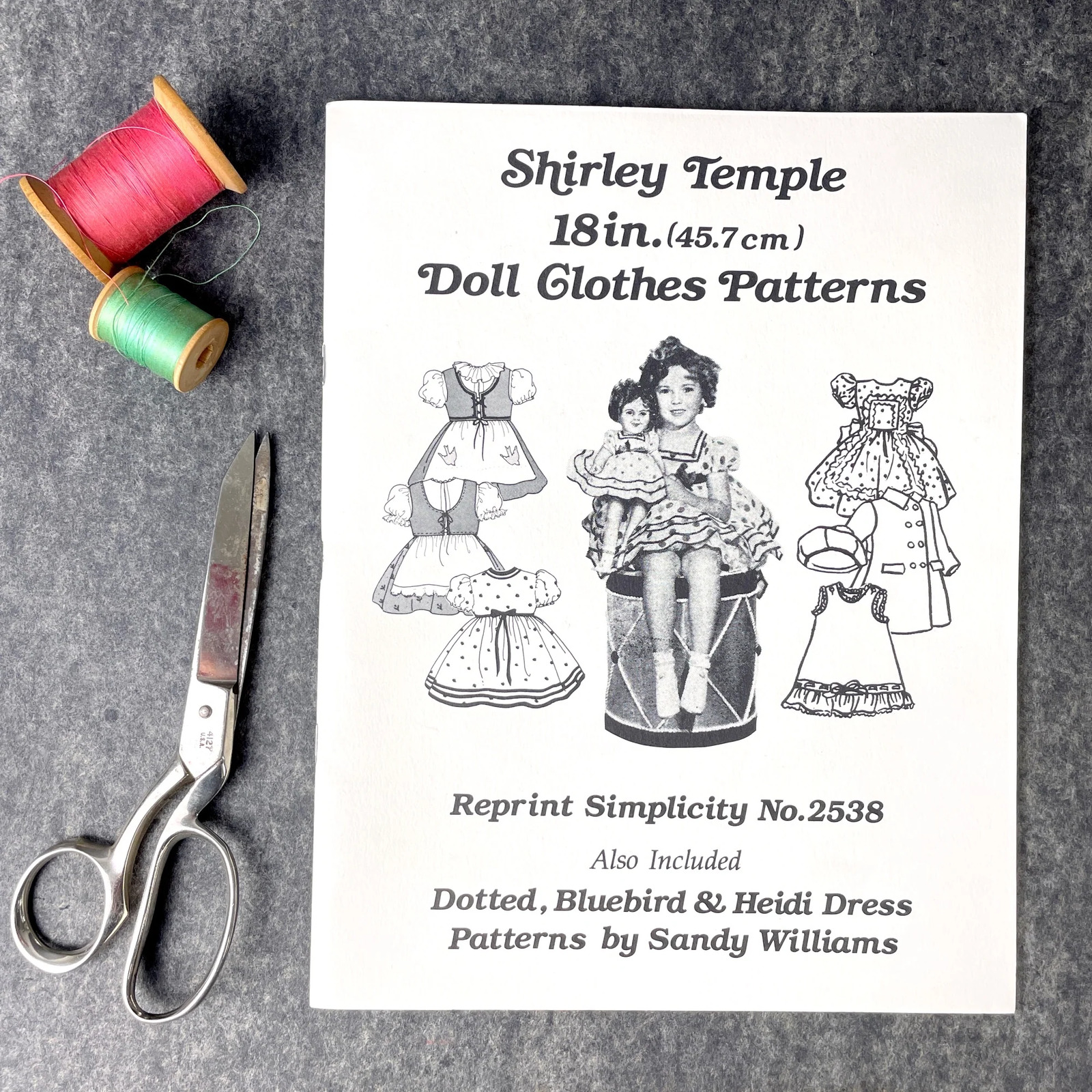 Shirley Temple 18 in. Doll Clothes Patterns - 1981 paperback