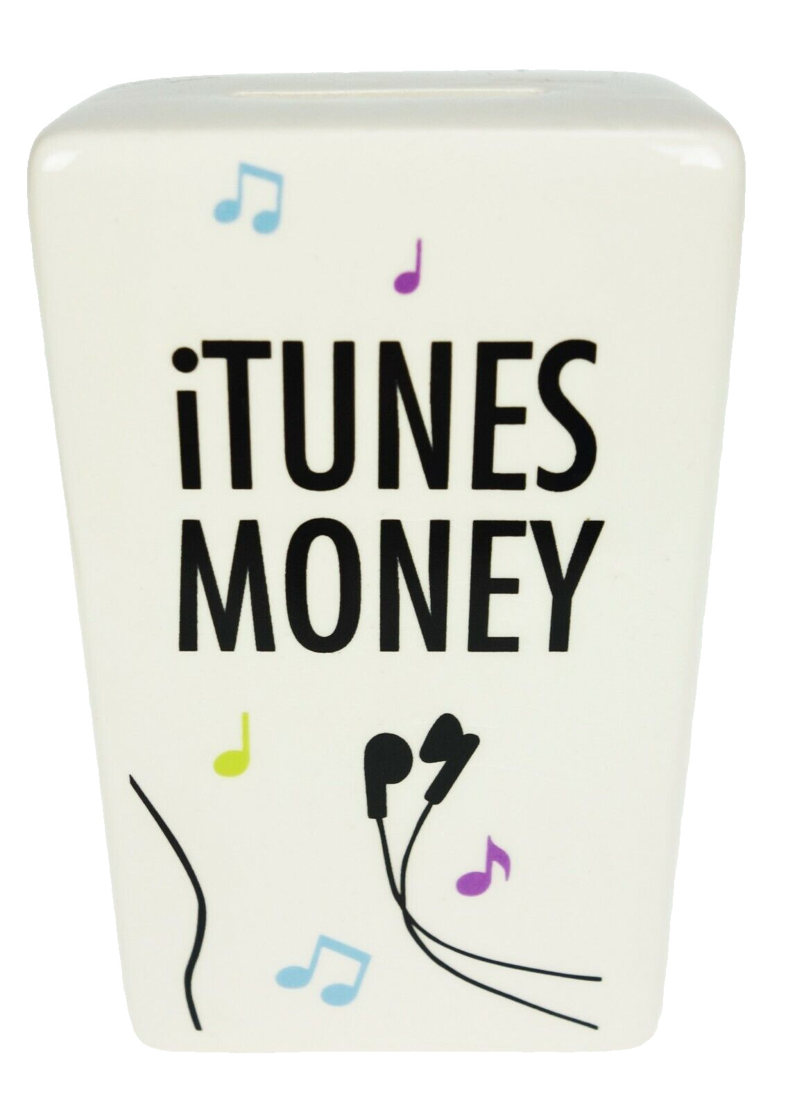 iTunes Money Penny Coin Bank Ceramic Pretty Penny Retro Ear Buds