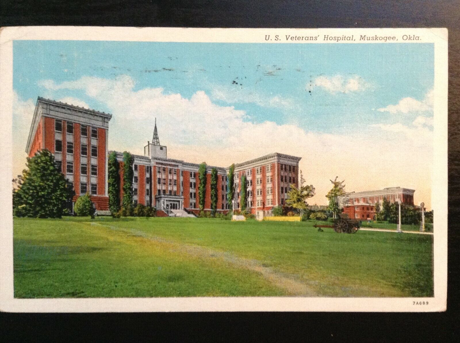 Vintage Postcard 1940 U.S. Veterans' Hospital Muskogee Oklahoma