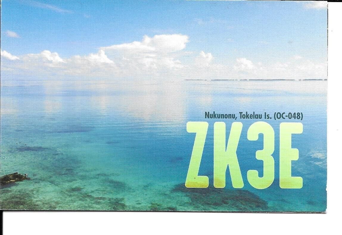 QSL 2014 Tokelau Island    radio card