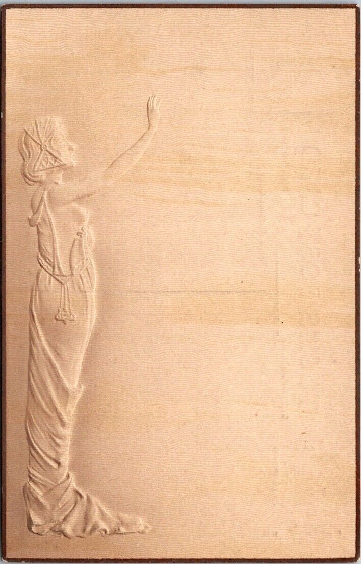 Classical Greek Roman Pose Art Nouveau Embossed Tuck 1964 c1908 postcard CQ2
