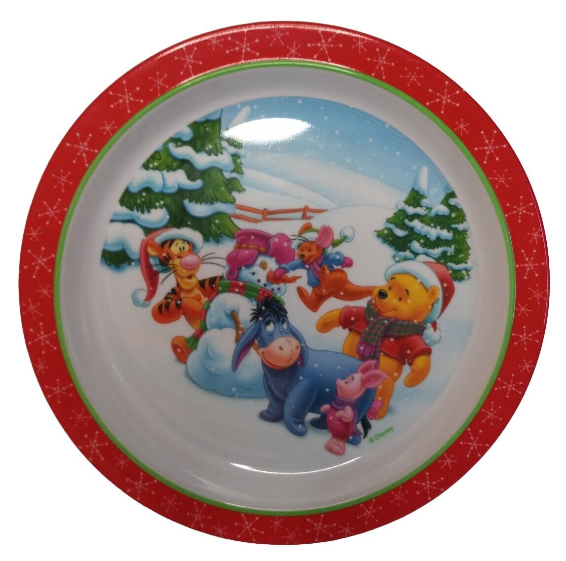 Vintage 2002 Disney The First Years Plastic Winnie the Pooh Christmas Plate...
