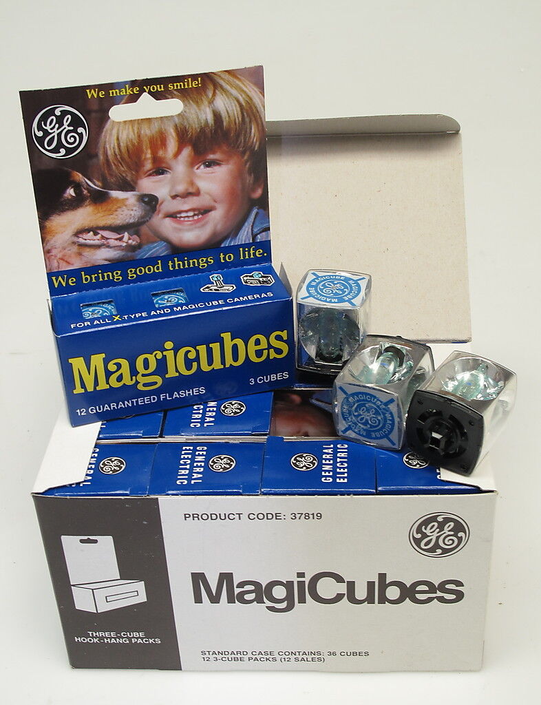 36x GE General Electric Magicubes Magic Cube Polaroid Big Shot Flash TYPE X NOS