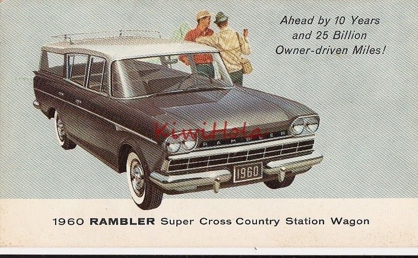 Postcard 1960 Rambler Super Cross Country Station Wagon