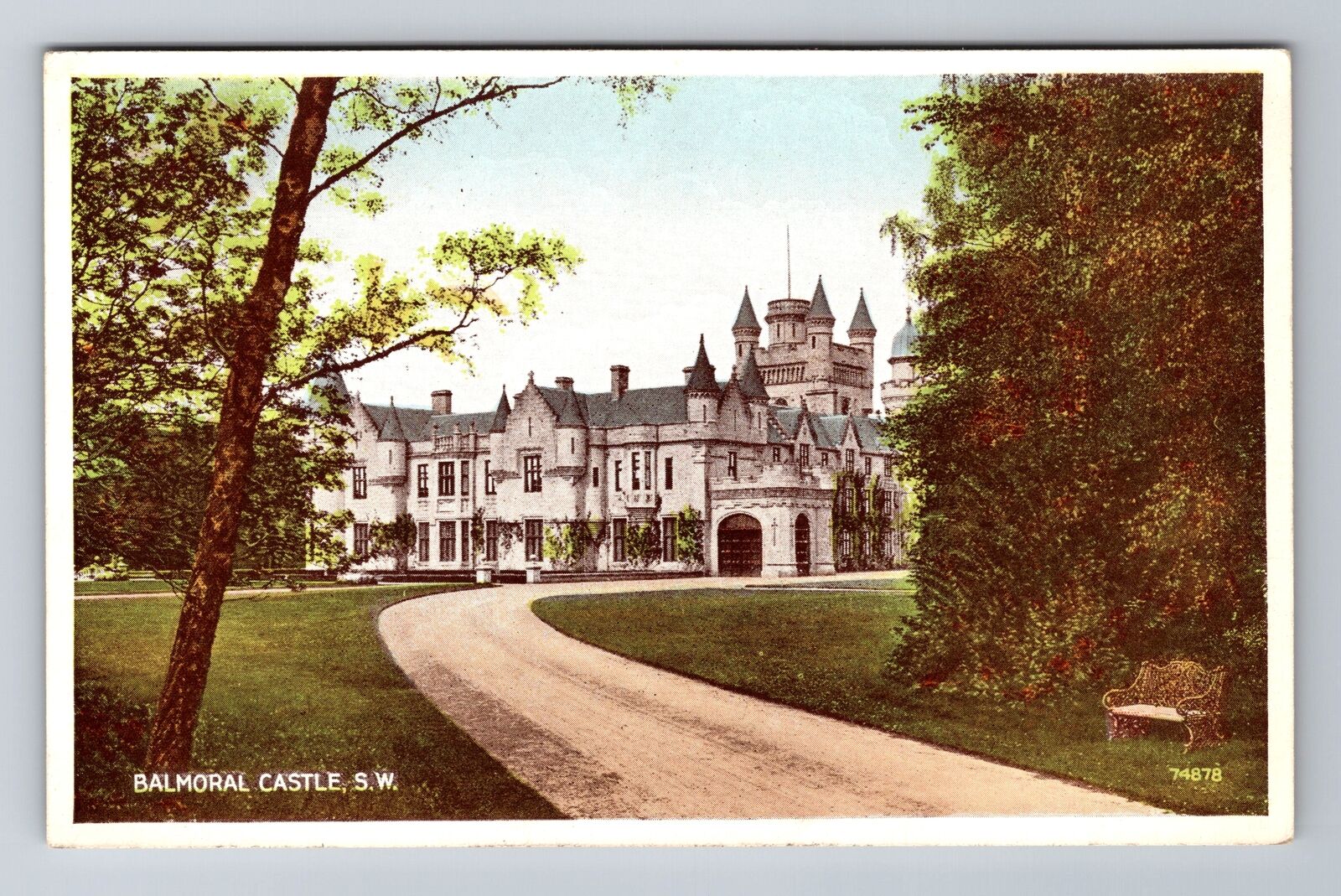 Balmoral Estates-Ballater, Balmoral Castle, Antique Vintage Souvenir Postcard