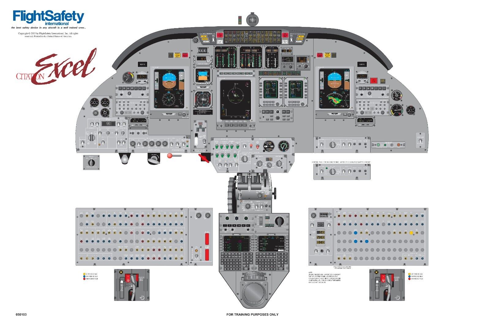 Cessna Citation Excel Cockpit Training Poster 24\