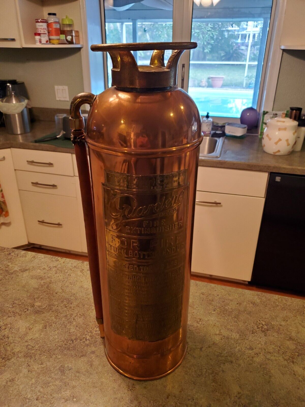 Beautiful Vintage Copper Guardene Fire Extinguisher 24\