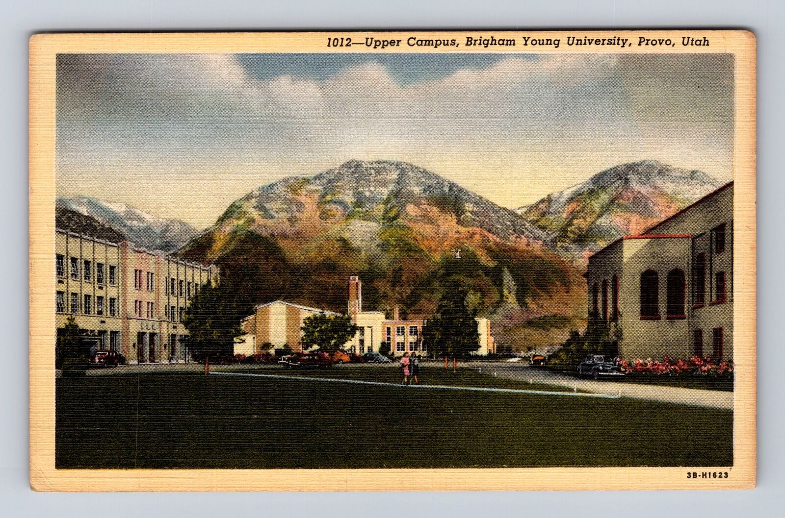 Provo UT-Utah, Upper Campus, Brigham Young University, Vintage Souvenir Postcard