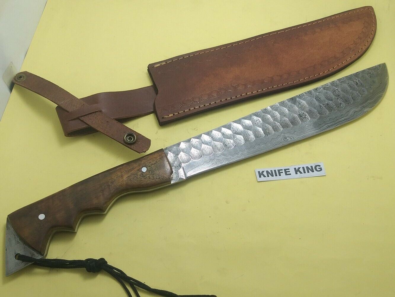 Custom Handmade Knife King's Damascus Steel Hand Forged  Filipino Machete