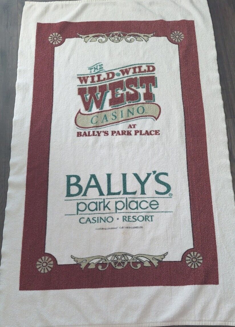 Vintage Wild Wild West Casino Resort  Bally’s Park Place Bath Towel Advertising