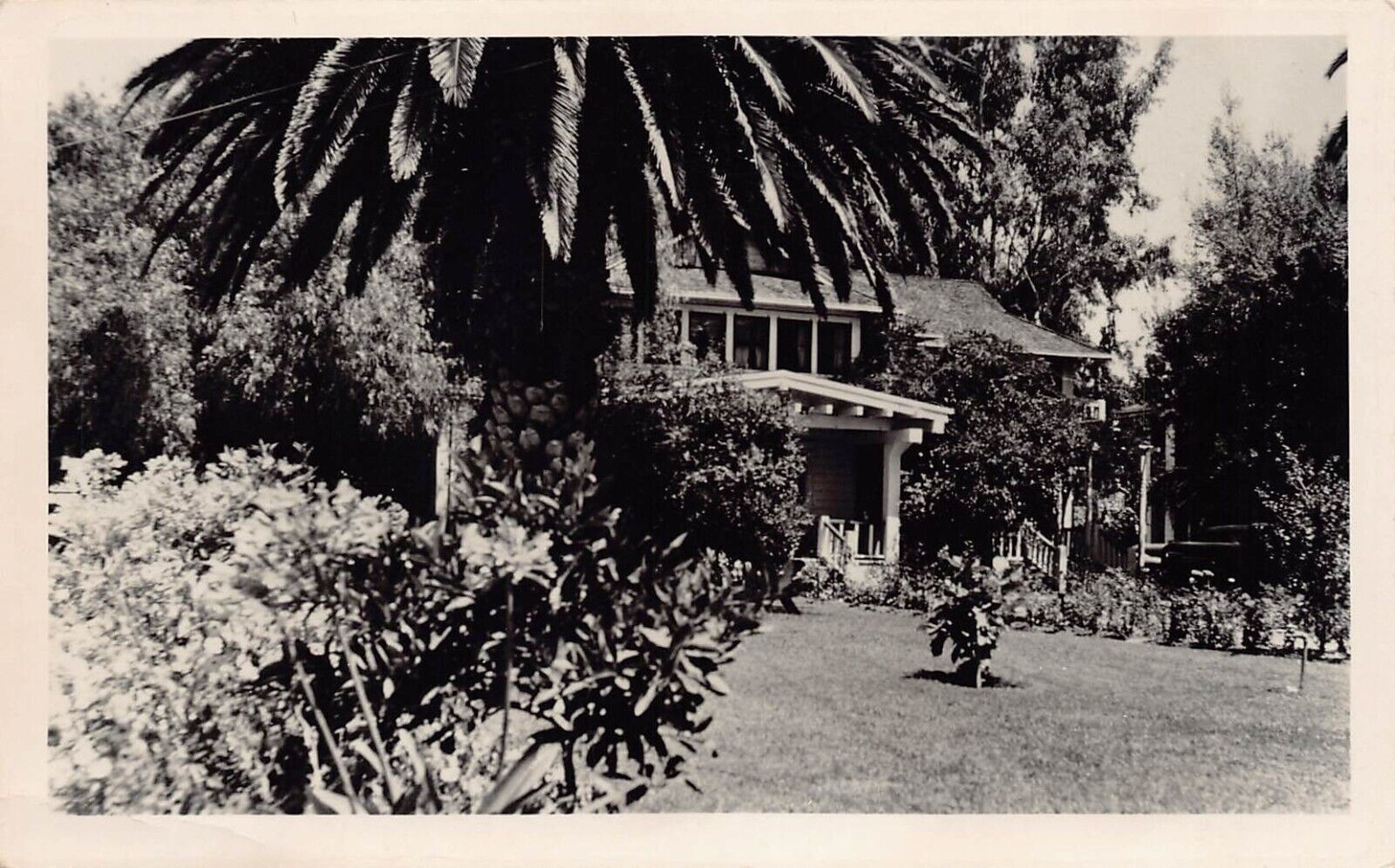 RPPC Santa Monica CA Jack Donovan House Mansion Burned Down Photo Postcard D38