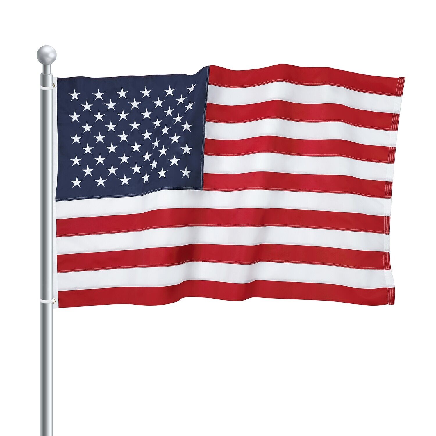 3x5 Ft American Flag US Flag USA Banner Embroidered Stars Nylon