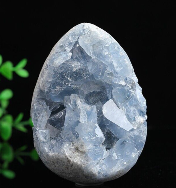 1pc Natural Beautiful Blue Celestite Crystal Geode Cave Mineral Specimen 200g+