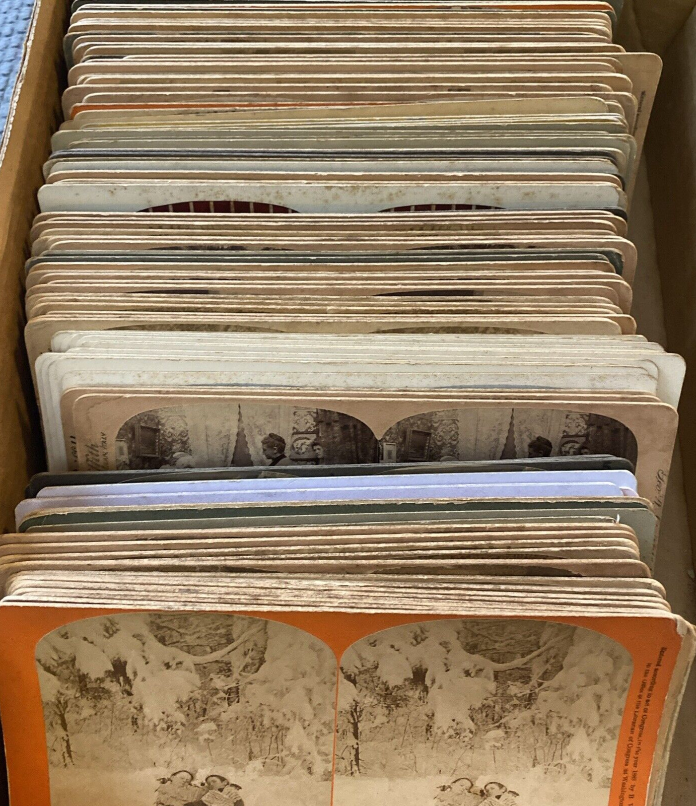Lot Of Over 125 Antique Stereoviews-Mixed Subjects 