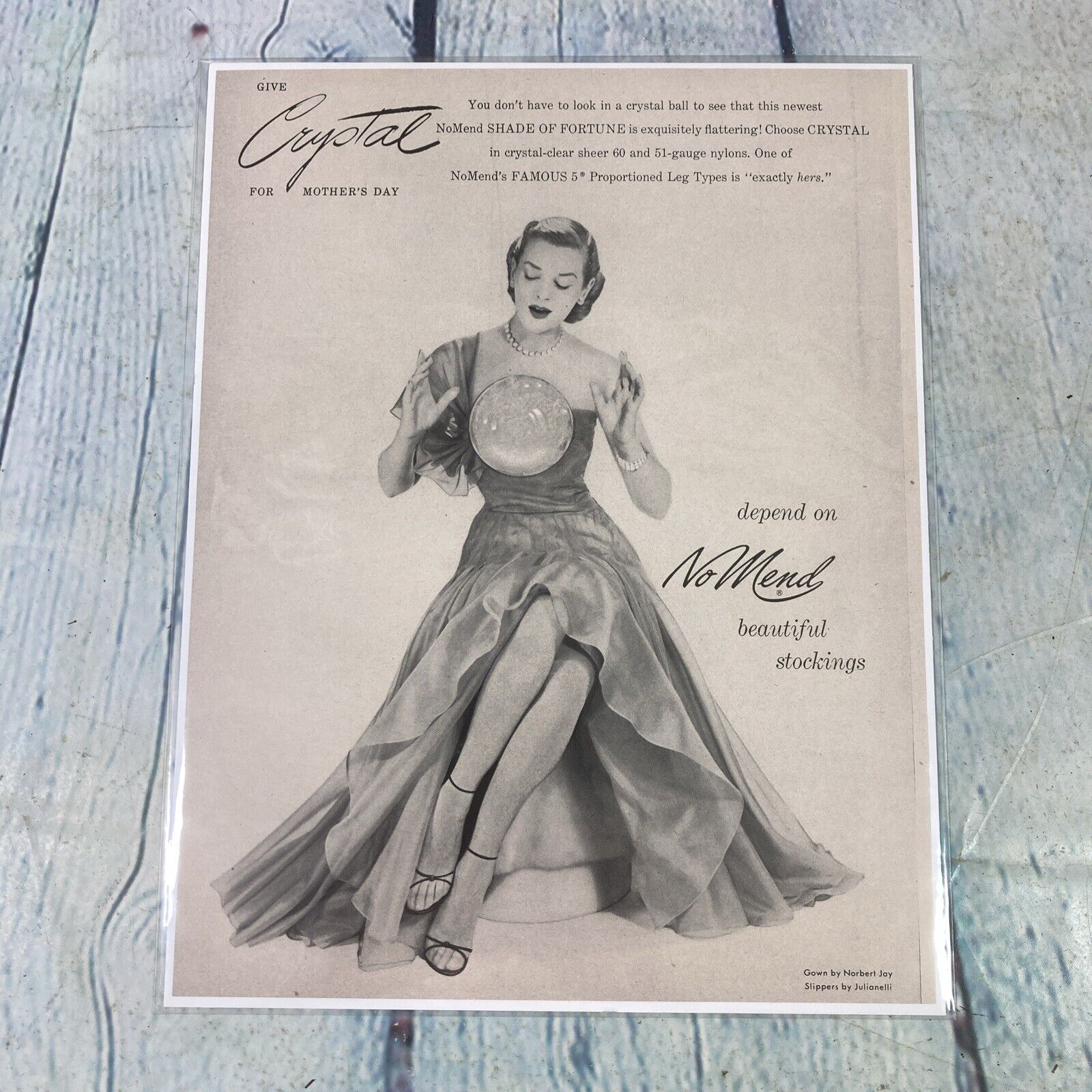 1951 Sexy Lady No Mend Stockings Legs Heels Vintage Print Ad/Poster Art Original