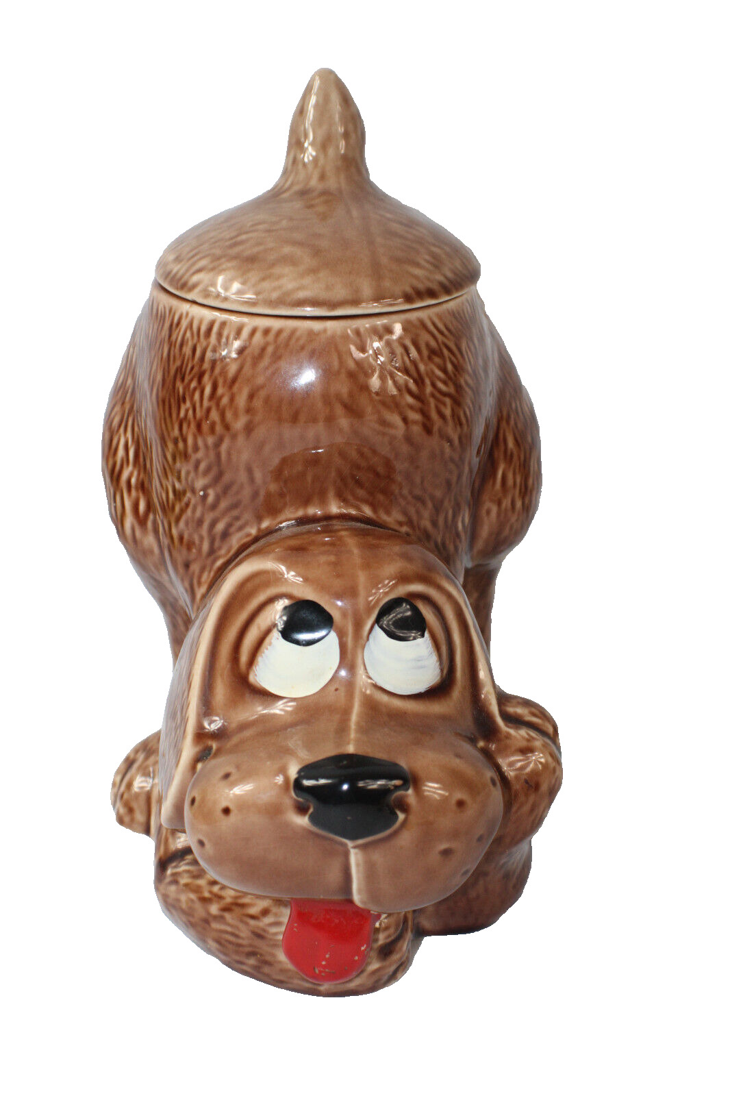 Vintage 1970s McCoy USA 0272 Hound Dog Cookie Treat Jar Canister