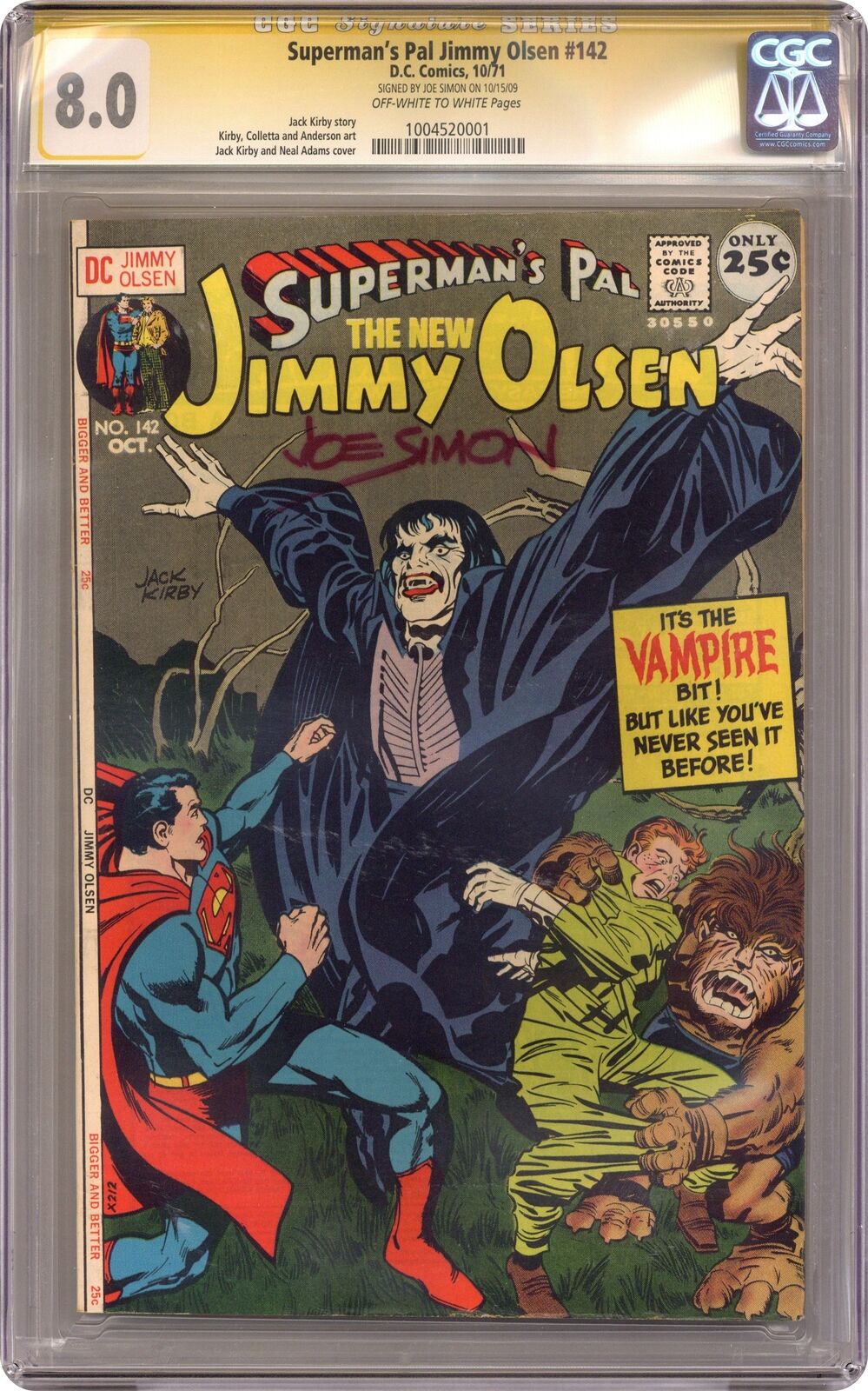 Superman\'s Pal Jimmy Olsen #142 CGC 8.0 SS Simon 1971 1004520001