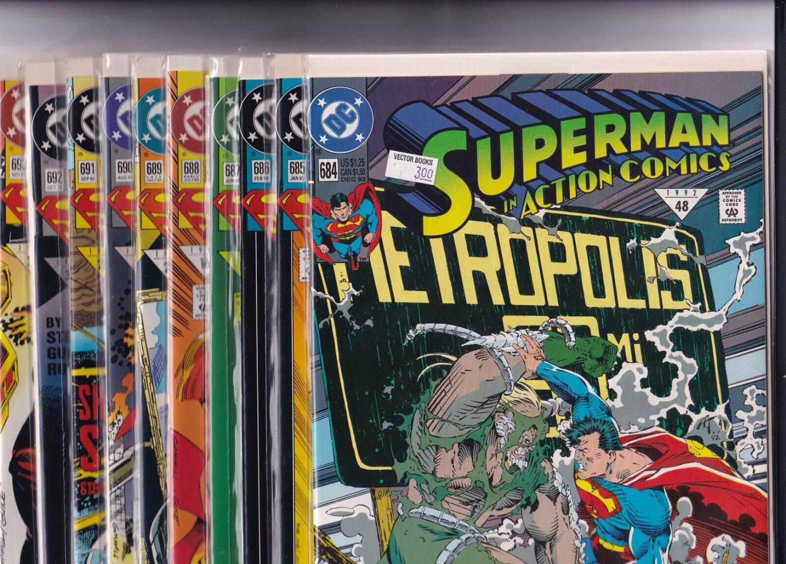 Superman in Action Comics #684-693 (DC Comics, 1993) Lot of 10 Comic Books