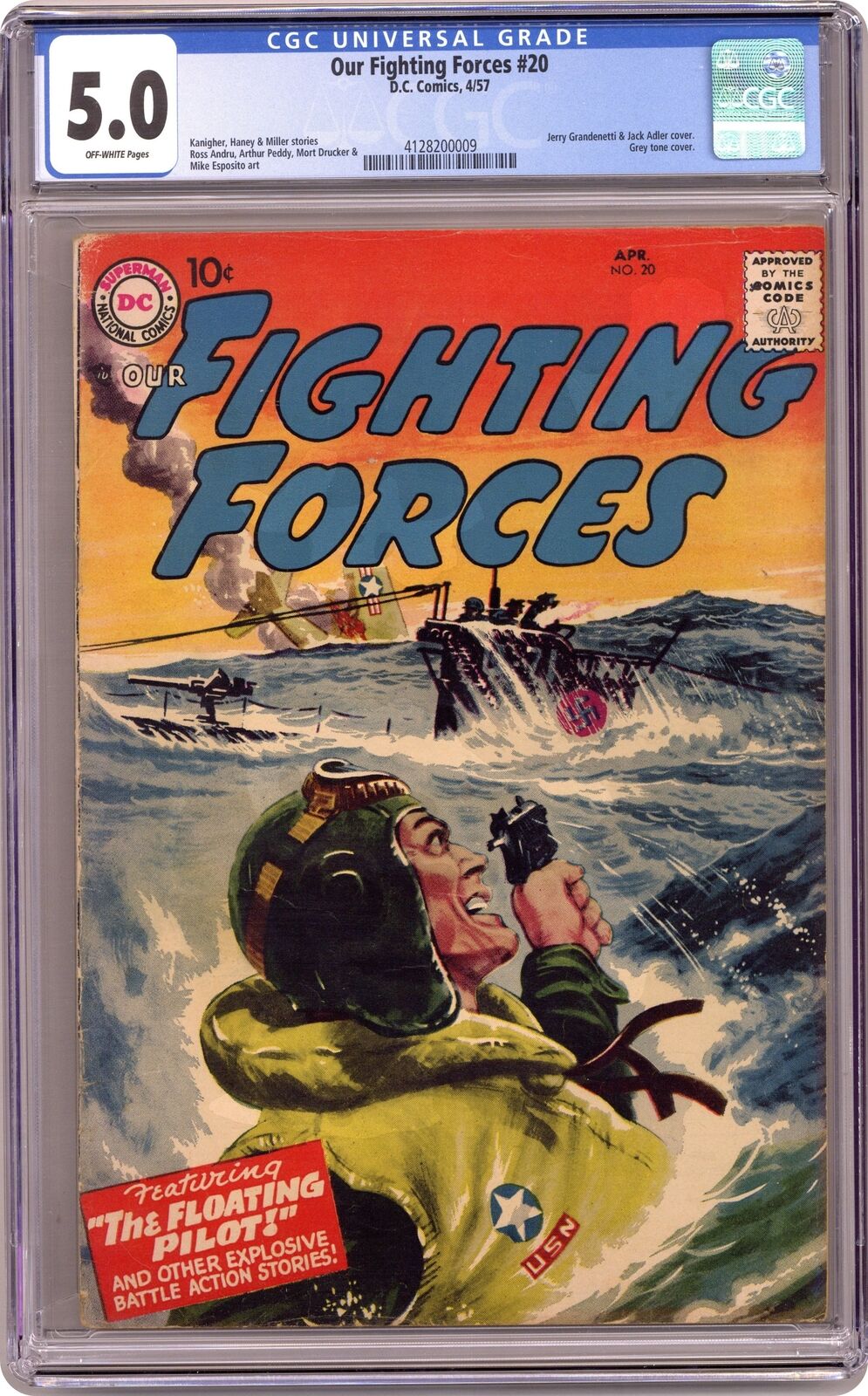 Our Fighting Forces #20 CGC 5.0 1957 4128200009
