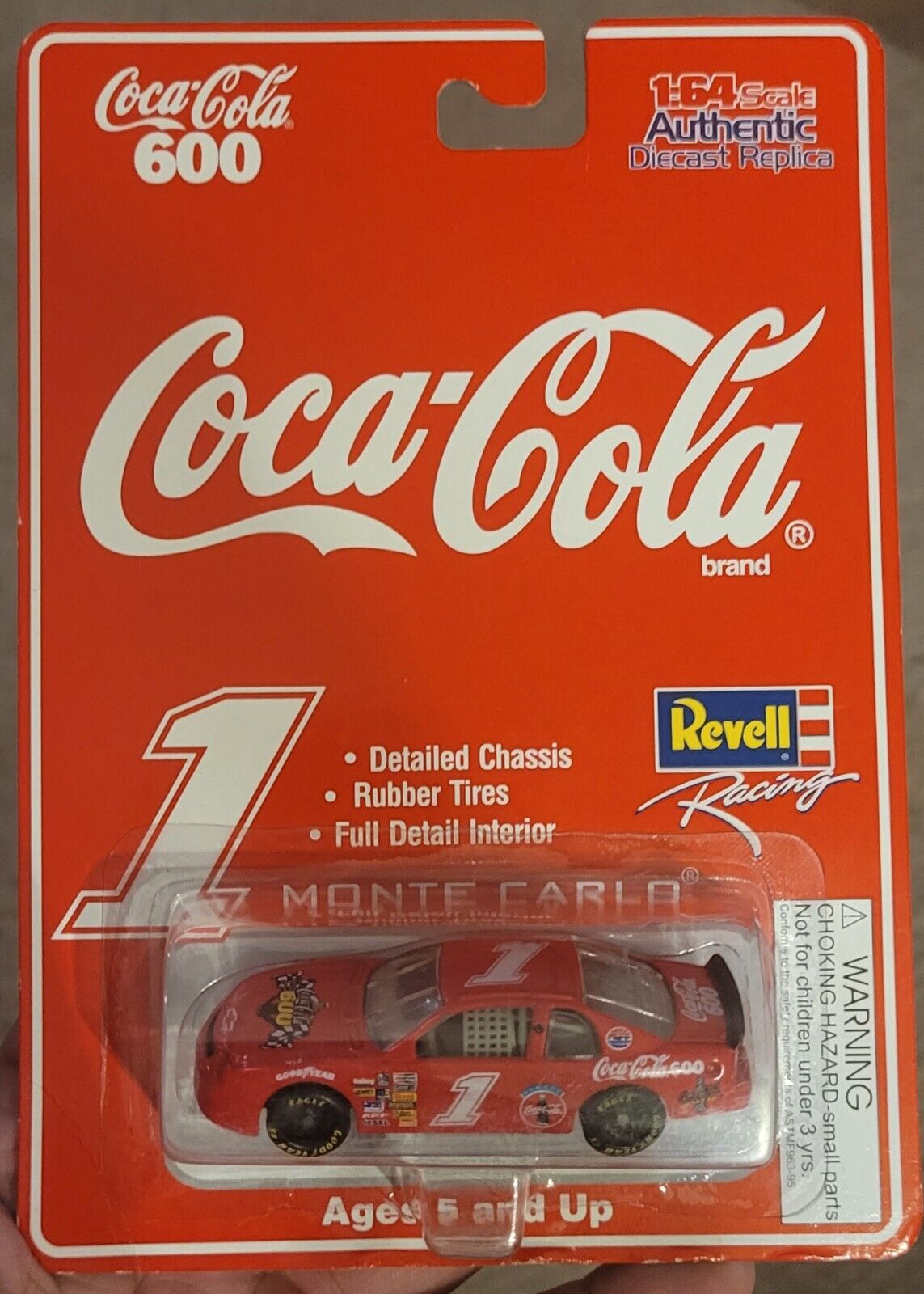 Vintage 1997 Revell Racing Coca-Cola 600 Red #1 Car 1:64 Scale New In Box