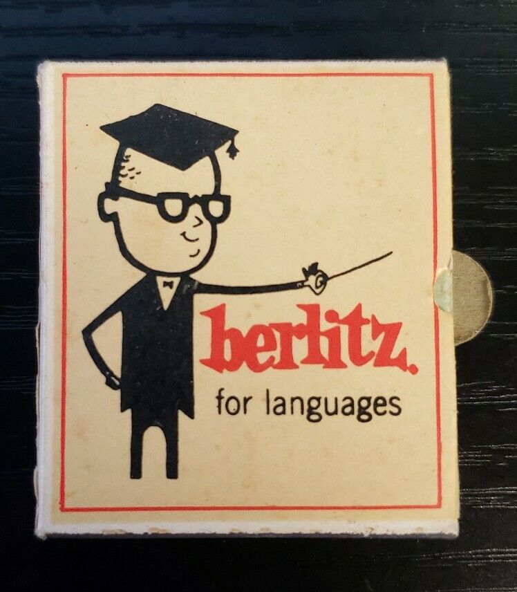 Vintage~ Unique~ Rare~Matchbook/ Box Berlitz For Languages New York City, NY