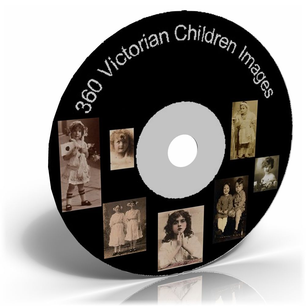 360 Victorian Children Images on CD Photos Pictures