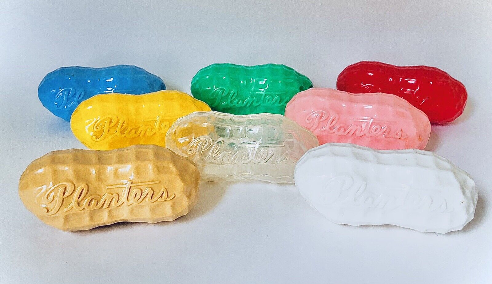 Vintage 1955 Planter’s PEANUT SHELL Candy Container Premium COMPLETE SET OF 8